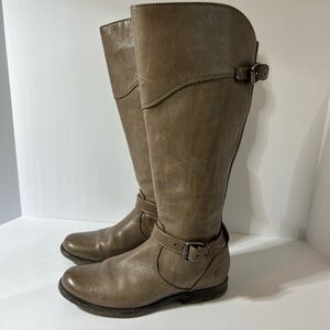 Frye 'Phillip Riding' Tall light tan brown Leather Boots Size US 7 B